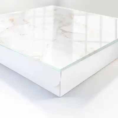 Wandbild mit braunem Marmor-Design und Linienmuster