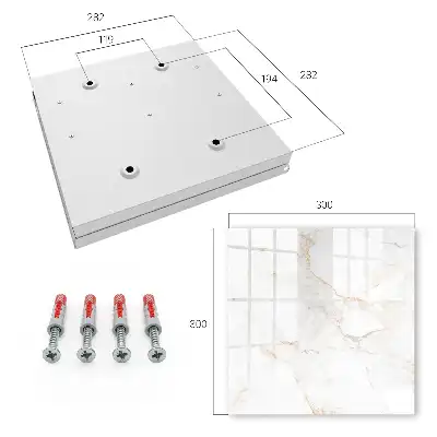 Wandbild mit braunem Marmor-Design und Linienmuster