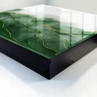 Wandbild mit grünen Hügeln im Aquarellstil