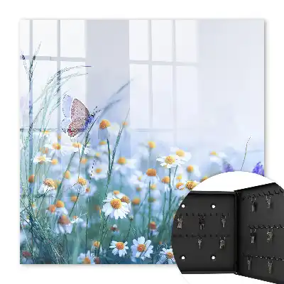 Wandbild Sommerwiese mit Hintergrundmotiv