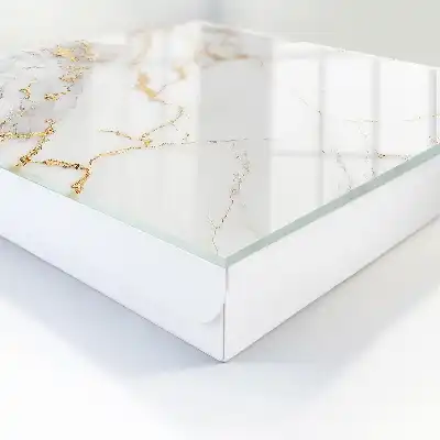 Wandbild mit Marmormuster in Grau und Weiß