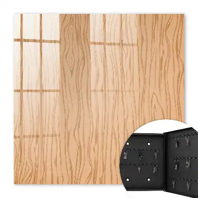 Wandbild mit Holzstruktur in warmer Optik