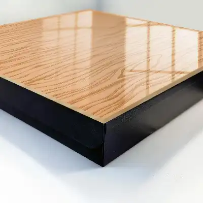 Wandbild mit Holzstruktur in warmer Optik