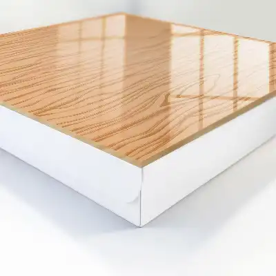 Wandbild mit Holzstruktur in warmer Optik