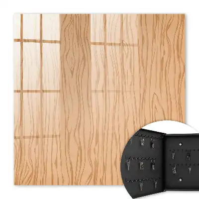 Wandbild mit Holzstruktur in warmer Optik