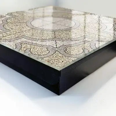 Elegantes graues und beiges Mosaik