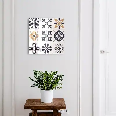Geometrische Muster in hellen Tönen