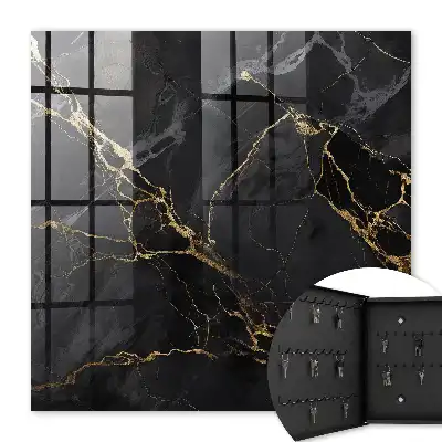 Wandbild mit elegantem Muster aus glänzenden Linien