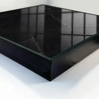 Schwarzer Marmor mit weißen Adern