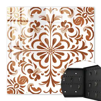 Dekoratives Wandbild mit ornamentalem Blumenmuster