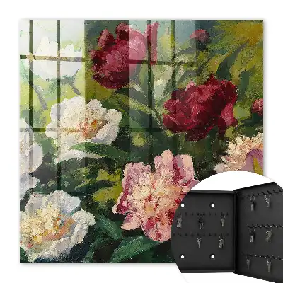Bunte Blumen vor grünem Hintergrund