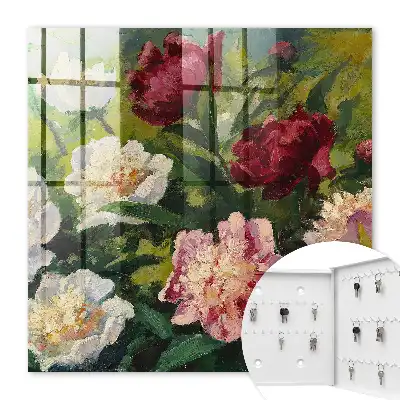 Bunte Blumen vor grünem Hintergrund