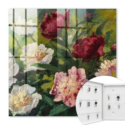 Bunte Blumen vor grünem Hintergrund