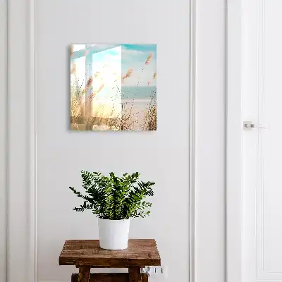 Sommerstrand mit Seegras