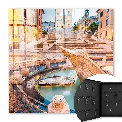 Urbane Eleganz mit Brunnen und Treppe