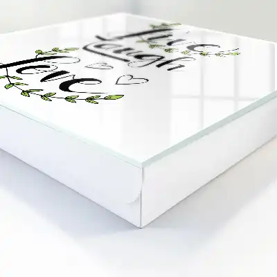 Positive Typografie mit floralen Akzenten