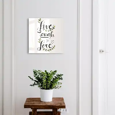 Positive Typografie mit floralen Akzenten