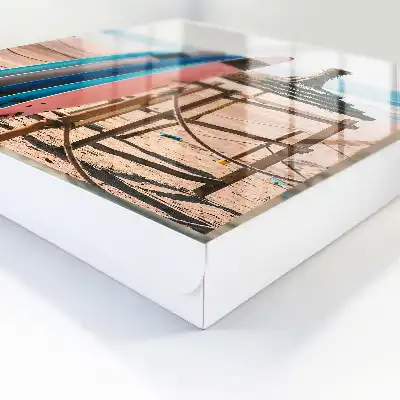 Wandbild mit Strand, Surfbrettern und blauem Himmel
