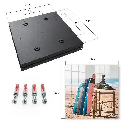 Wandbild mit Strand, Surfbrettern und blauem Himmel