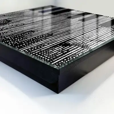 Geometrische Linien in Schwarz und Weiß