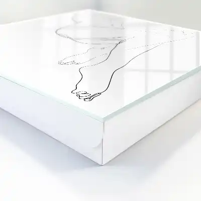 Frauen-Linienzeichnung im minimalistischen Stil