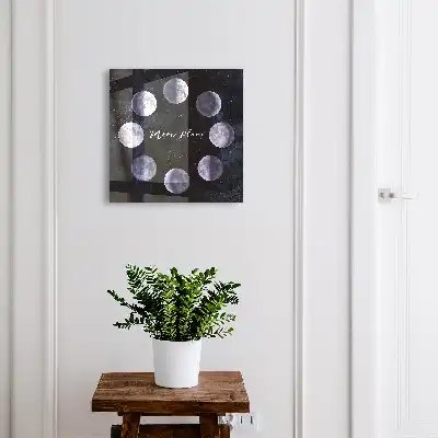 Mondphasen mit Sternenhintergrund