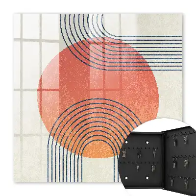 Wandbild mit geometrischen Linien in einzigartigem Stil