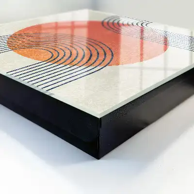 Wandbild mit geometrischen Linien in einzigartigem Stil