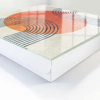 Wandbild mit geometrischen Linien in einzigartigem Stil