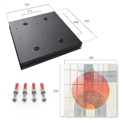 Wandbild mit geometrischen Linien in einzigartigem Stil