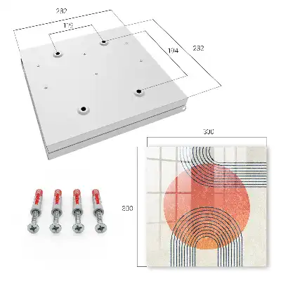 Wandbild mit geometrischen Linien in einzigartigem Stil