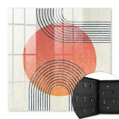 Wandbild mit geometrischen Linien in einzigartigem Stil