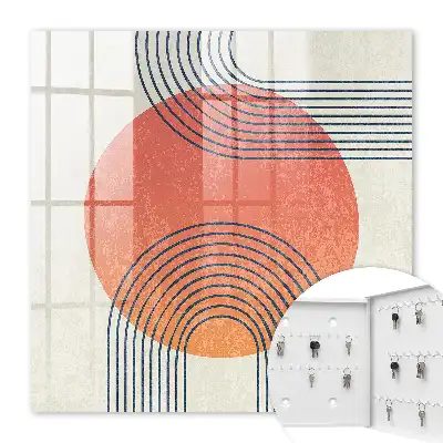 Wandbild mit geometrischen Linien in einzigartigem Stil