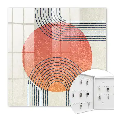 Wandbild mit geometrischen Linien in einzigartigem Stil