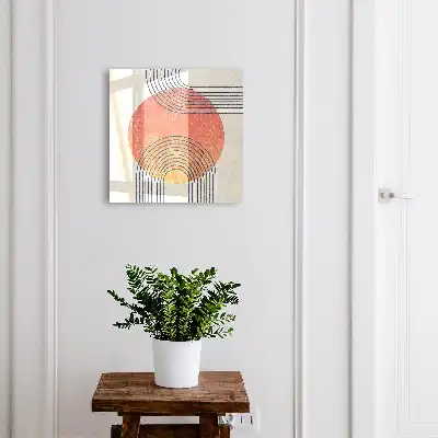 Wandbild mit geometrischen Linien in einzigartigem Stil