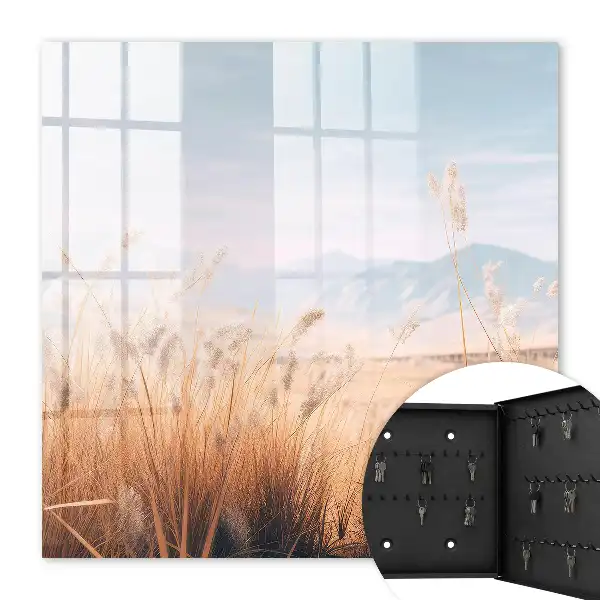 Graslandschaft in Pastellfarben