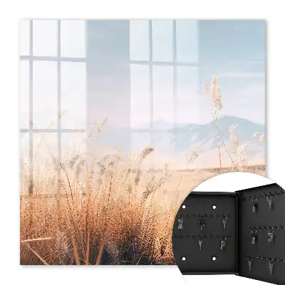 Graslandschaft in Pastellfarben