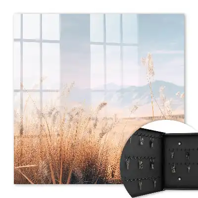 Graslandschaft in Pastellfarben