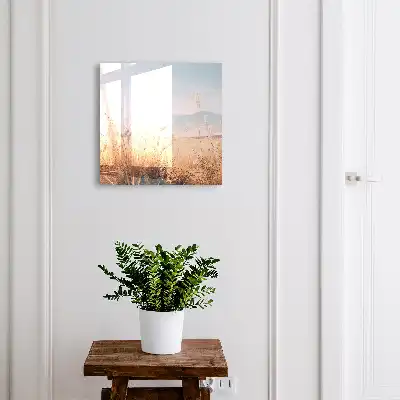 Graslandschaft in Pastellfarben