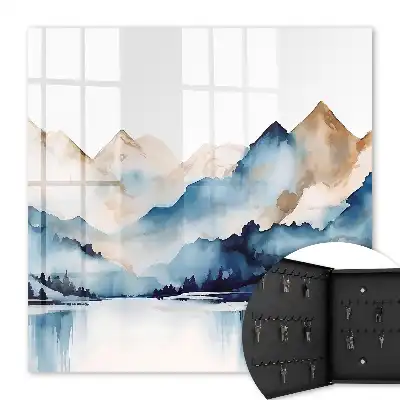 Aquarell-Berghintergrund