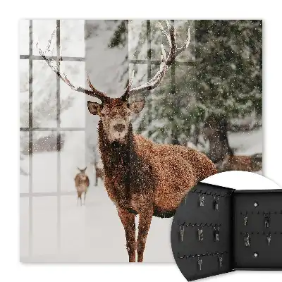 Winterlandschaft mit Hirschen