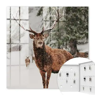 Winterlandschaft mit Hirschen