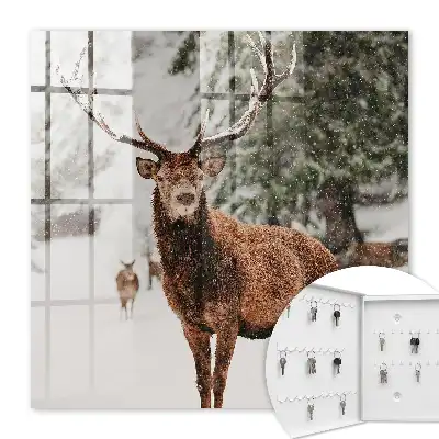 Winterlandschaft mit Hirschen