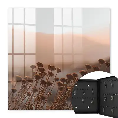 Herbstlandschaft mit Trockenblumen
