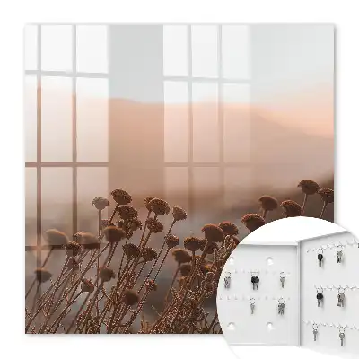 Herbstlandschaft mit Trockenblumen