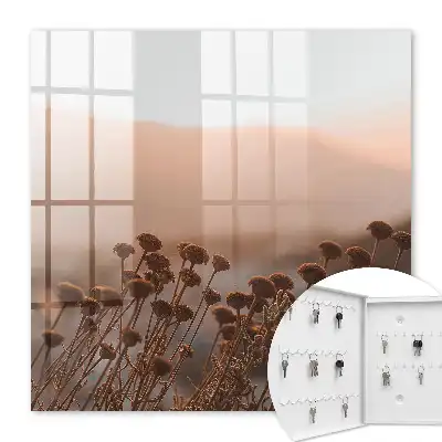Herbstlandschaft mit Trockenblumen