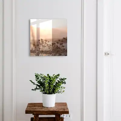 Herbstlandschaft mit Trockenblumen