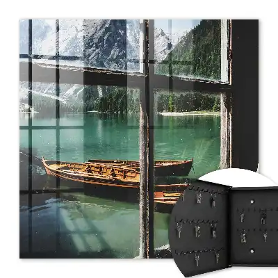 See Berge Boote Fenster