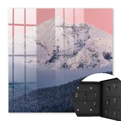 Winterhöhepunkt im rosa Licht