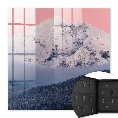 Winterhöhepunkt im rosa Licht